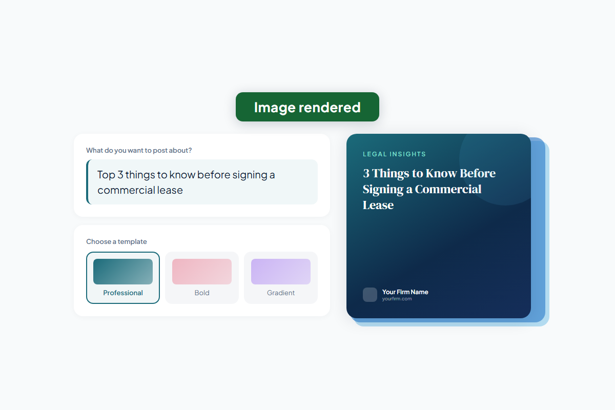 AI content generation interface